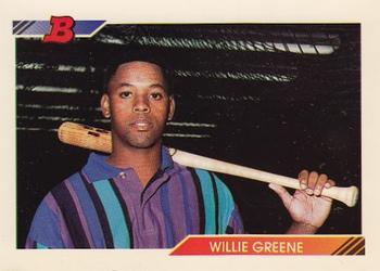 #429 Willie Greene - Cincinnati Reds - 1992 Bowman Baseball