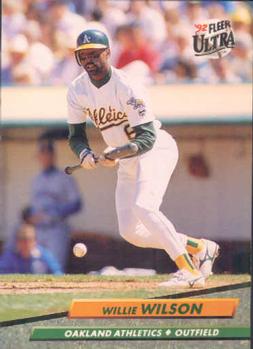 #429 Willie Wilson - Oakland Athletics - 1992 Ultra Baseball