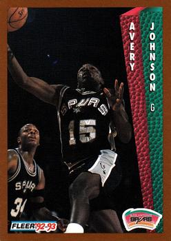 #429 Avery Johnson - San Antonio Spurs - 1992-93 Fleer Basketball