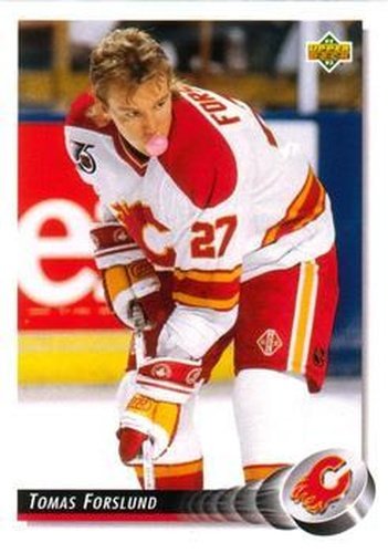 #429 Tomas Forslund - Calgary Flames - 1992-93 Upper Deck Hockey