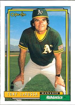 #429 Tony LaRussa - Oakland Athletics - 1992 O-Pee-Chee Baseball