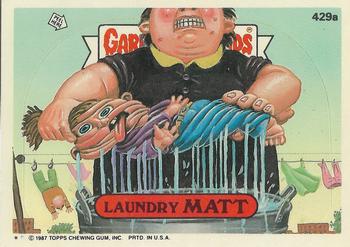 #429a Laundry Matt - 1987 Topps Garbage Pail Kids Series 11