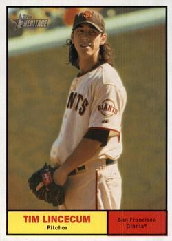 #429a Tim Lincecum - San Francisco Giants - 2010 Topps Heritage Baseball