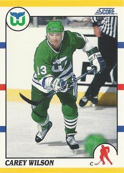 #42T Carey Wilson - Hartford Whalers - 1990-91 Score Rookie and Traded Hockey