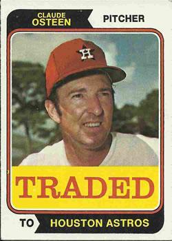 #42T Claude Osteen - Houston Astros - 1974 Topps - Traded Baseball