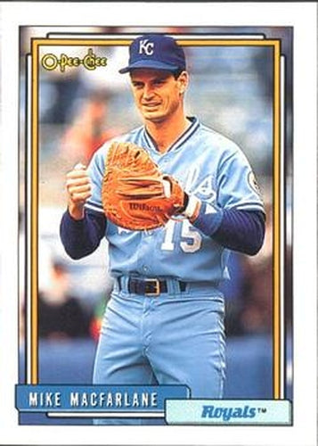 #42 Mike Macfarlane - Kansas City Royals - 1992 O-Pee-Chee Baseball