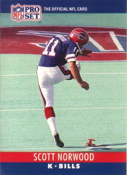 #42 Scott Norwood - Buffalo Bills - 1990 Pro Set Football