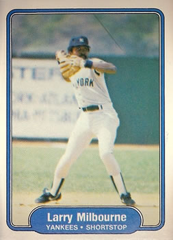 #42 Larry Milbourne - New York Yankees - 1982 Fleer Baseball