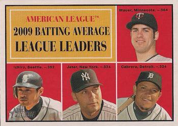 #42 Joe Mauer / Ichiro Suzuki / Derek Jeter / Miguel Cabrera - Minnesota Twins / Seattle Mariners / New York Yankees / Detroit Tigers - 2010 Topps Heritage Baseball