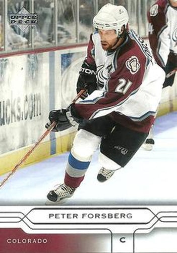 #42 Peter Forsberg - Colorado Avalanche - 2004-05 Upper Deck Hockey