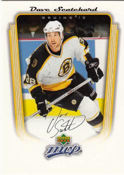 #42 Dave Scatchard - Boston Bruins - 2005-06 Upper Deck MVP Hockey