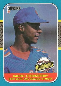 #42 Darryl Strawberry - New York Mets - 1987 Donruss Highlights Baseball