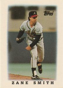 #42 Zane Smith - Atlanta Braves - 1988 Topps Major League Leaders Minis Baseball