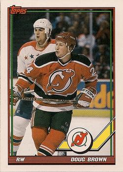 #42 Doug Brown - New Jersey Devils - 1991-92 Topps Hockey