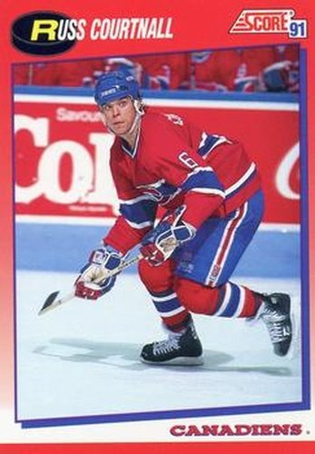 #42 Russ Courtnall - Montreal Canadiens - 1991-92 Score Canadian Bilingual Hockey