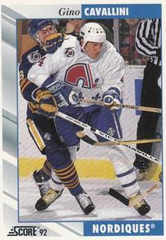 #42 Gino Cavallini - Quebec Nordiques - 1992-93 Score USA Hockey