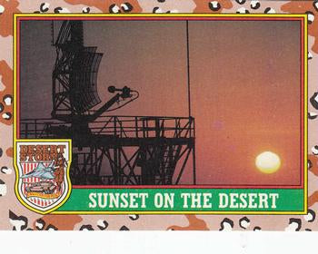 #42 Sunset on the Desert - 1991 Topps Desert Storm