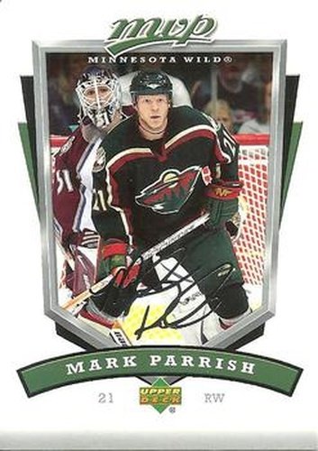 #142 Mark Parrish - Minnesota Wild - 2006-07 Upper Deck MVP Hockey