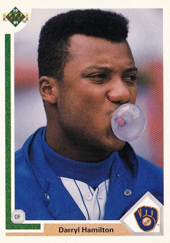 #42 Darryl Hamilton - Milwaukee Brewers - 1991 Upper Deck Baseball
