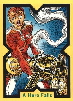 #42 A Hero Falls - 1991 Marvel Comic Images X-Force