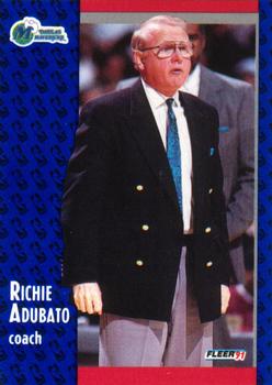 #42 Richie Adubato - Dallas Mavericks - 1991-92 Fleer Basketball