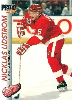 #42 Nicklas Lidstrom - Detroit Red Wings - 1992-93 Pro Set Hockey