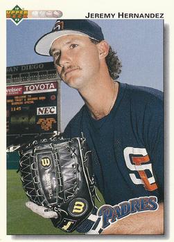 #42 Jeremy Hernandez - San Diego Padres - 1992 Upper Deck Baseball