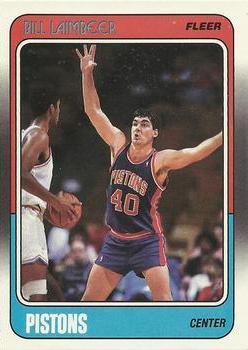#42 Bill Laimbeer - Detroit Pistons - 1988-89 Fleer Basketball