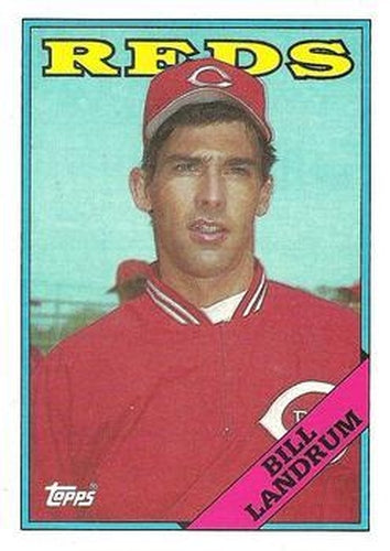 #42 Bill Landrum - Cincinnati Reds - 1988 Topps Baseball