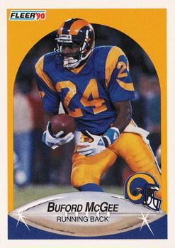 #42 Buford McGee - Los Angeles Rams - 1990 Fleer Football