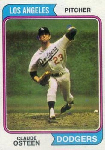 #42 Claude Osteen - Los Angeles Dodgers - 1974 Topps Baseball