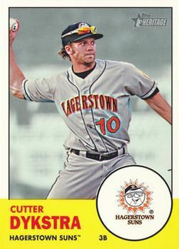 #42 Cutter Dykstra - Hagerstown Suns - 2012 Topps Heritage Minor League Baseball