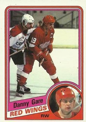 #42 Danny Gare - Detroit Red Wings - 1984-85 Topps Hockey