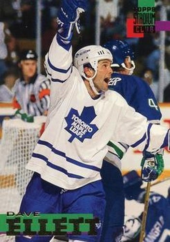 #42 Dave Ellett - Toronto Maple Leafs - 1994-95 Stadium Club Hockey