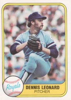 #42 Dennis Leonard - Kansas City Royals - 1981 Fleer Baseball