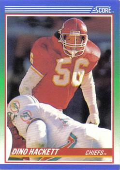 #42 Dino Hackett - Kansas City Chiefs - 1990 Score Football