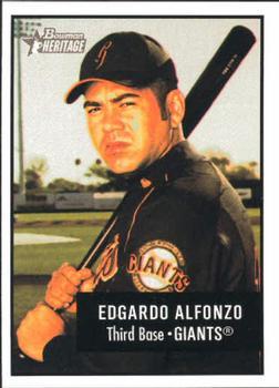 #42 Edgardo Alfonzo - San Francisco Giants - 2003 Bowman Heritage Baseball