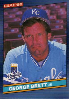 #42 George Brett - Kansas City Royals - 1986 Leaf Baseball