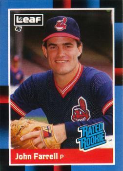 #42 John Farrell - Cleveland Indians - 1988 Leaf Baseball