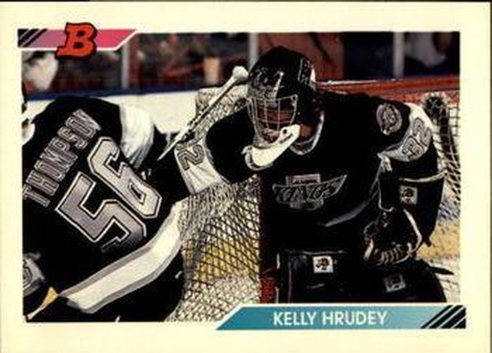 #42 Kelly Hrudey - Los Angeles Kings - 1992-93 Bowman Hockey