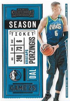#42 Kristaps Porzingis - Dallas Mavericks - 2020-21 Panini Contenders Basketball