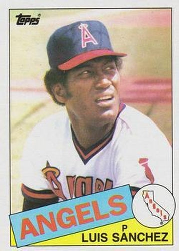 #42 Luis Sanchez - California Angels - 1985 Topps Baseball