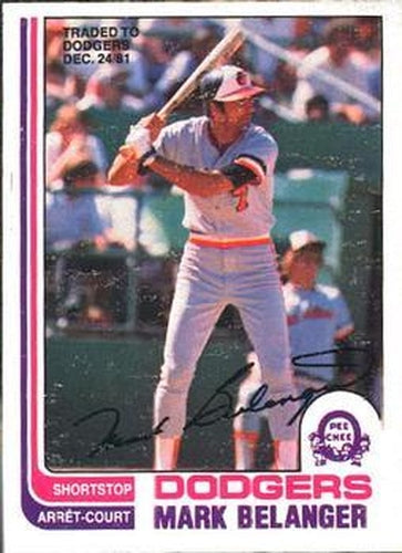 #42 Mark Belanger - Los Angeles Dodgers - 1982 O-Pee-Chee Baseball
