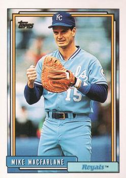#42 Mike Macfarlane - Kansas City Royals - 1992 Topps Baseball