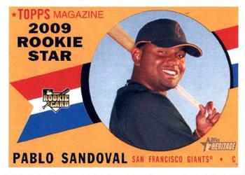 #42 Pablo Sandoval - San Francisco Giants - 2009 Topps Heritage Baseball
