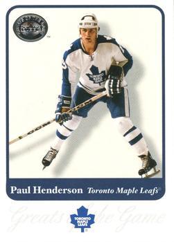 #42 Paul Henderson - Toronto Maple Leafs - 2001-02 Fleer Greats of the Game Hockey