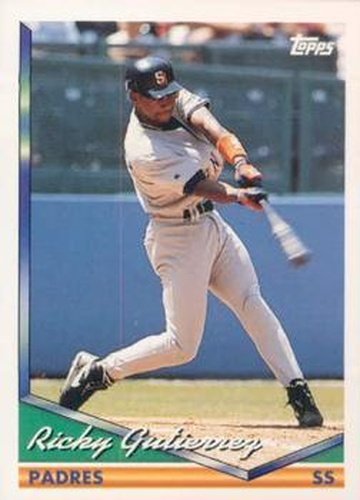 #42 Ricky Gutierrez - San Diego Padres - 1994 Topps Baseball