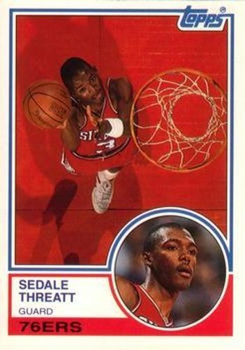 #42 Sedale Threatt - Philadelphia 76ers - 1992-93 Topps Archives Basketball
