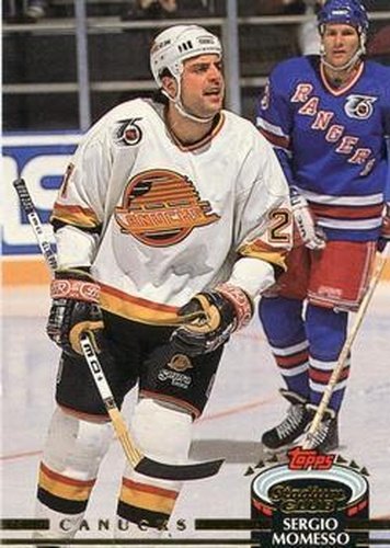 #42 Sergio Momesso - Vancouver Canucks - 1992-93 Stadium Club Hockey