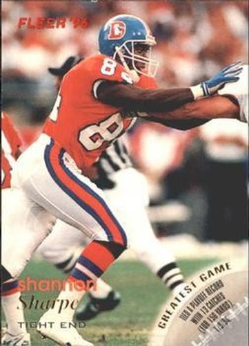 #42 Shannon Sharpe - Denver Broncos - 1996 Fleer Football
